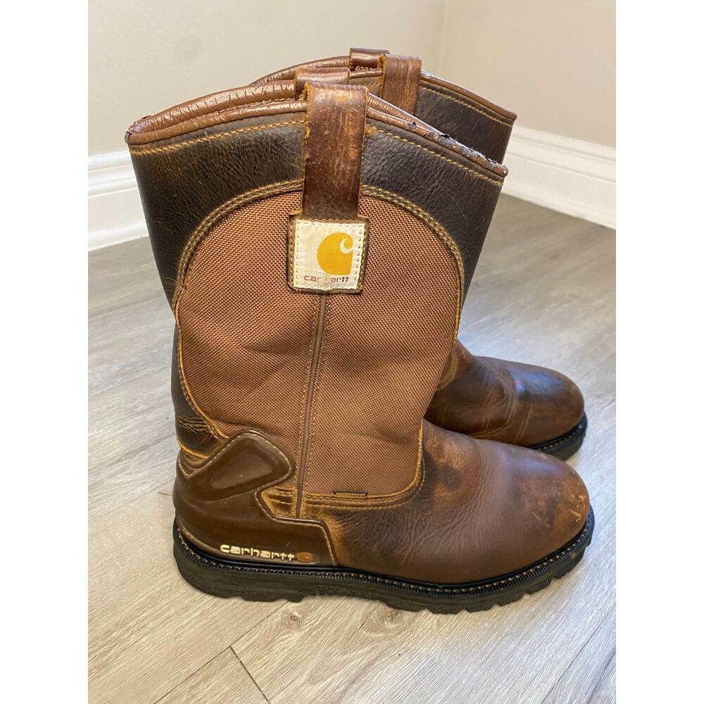Carhartt CMP1100 Mens 10 M Heritage Waterproof Wellington Leather Work Boots